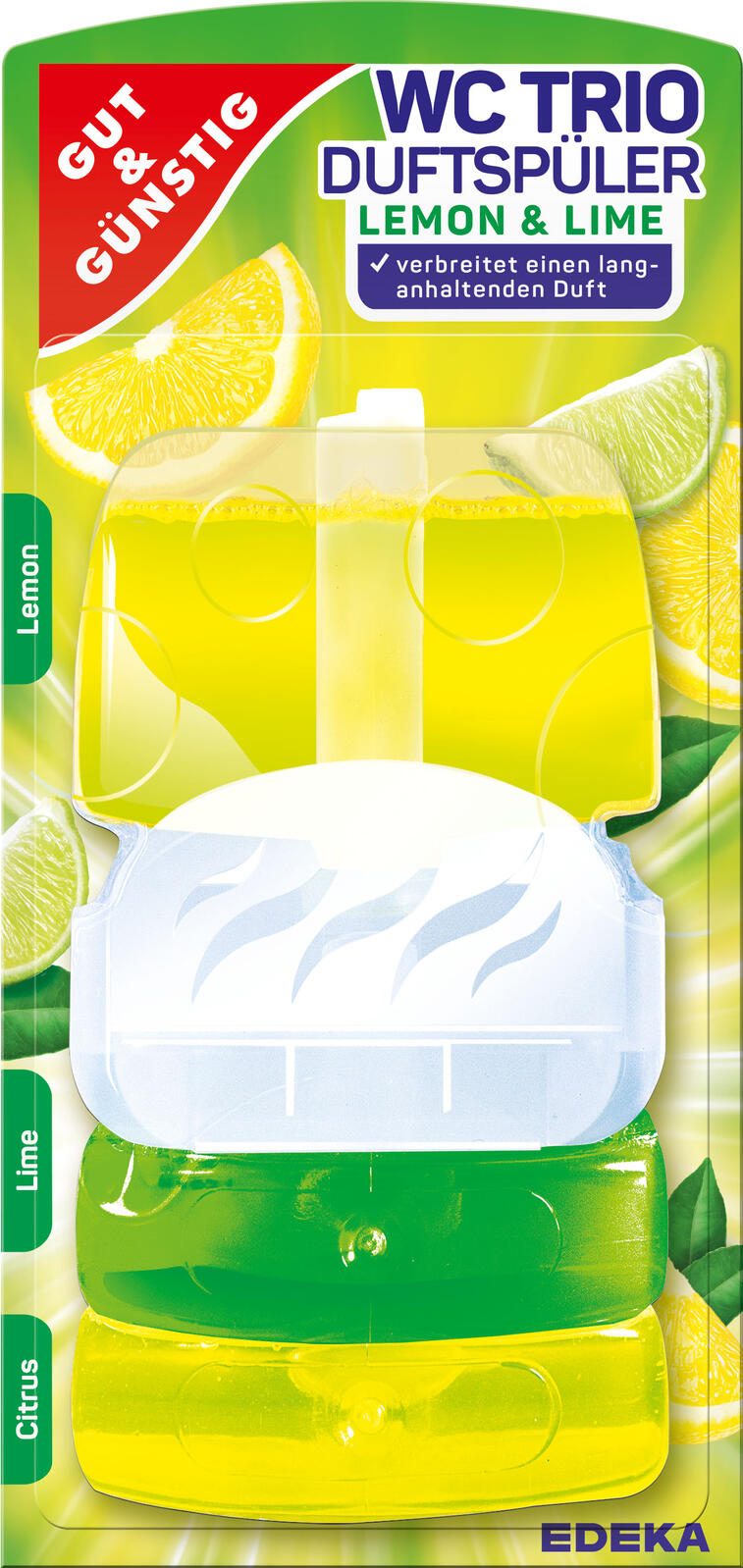GUT&GÜNSTIG WC-Duftspüler Lemon & Lime 3,0 St.