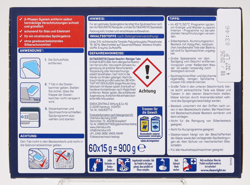 GUT&GÜNSTIG Spülmaschinentabs 60 St.