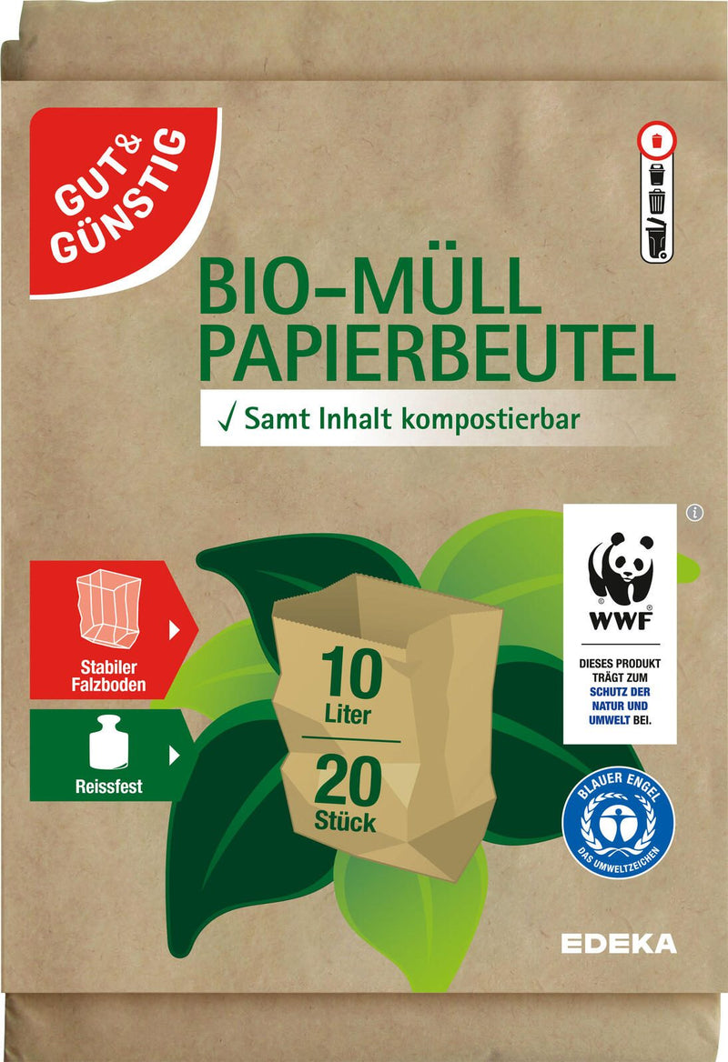 GUT&GÜNSTIG Biomüllbeutel 10,0 l braun