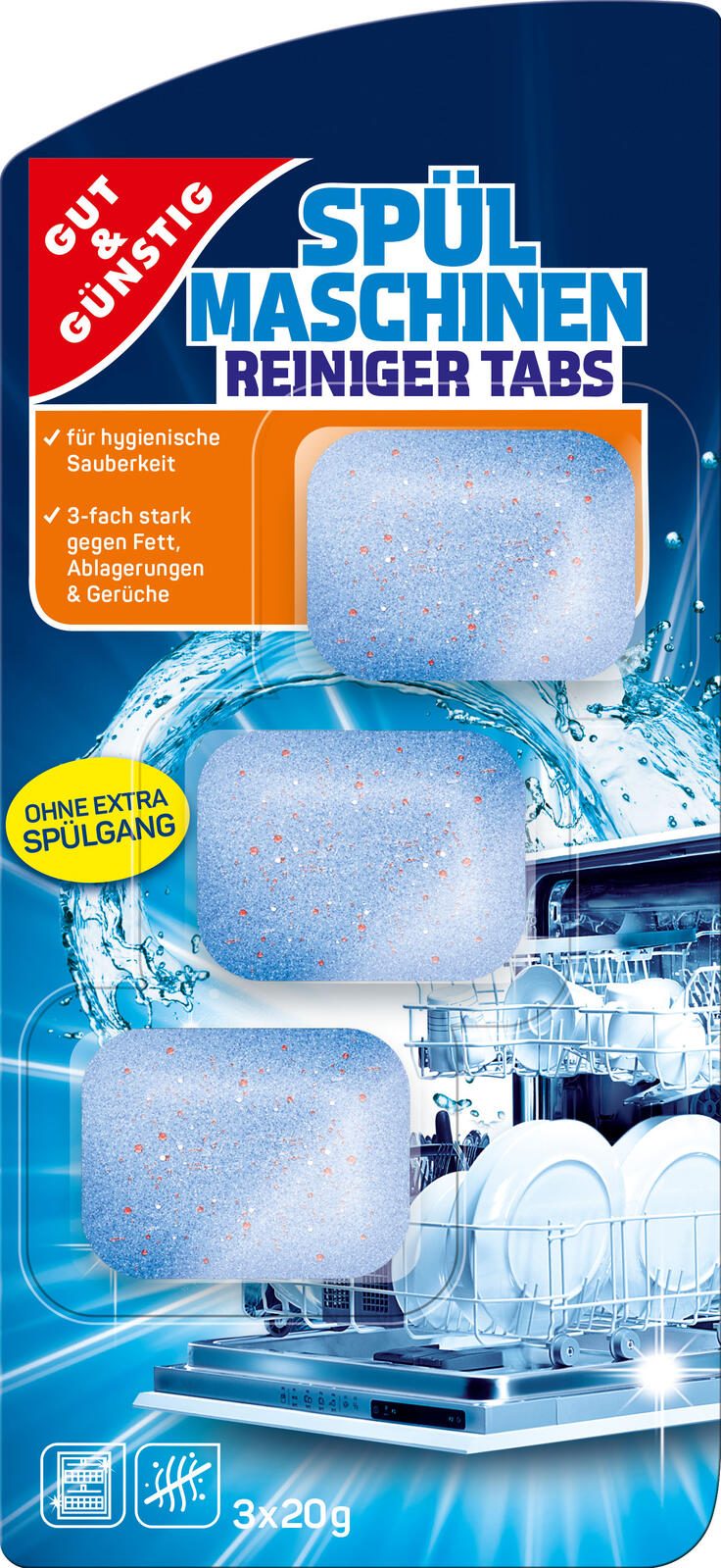 GUT&GÜNSTIG Spülmaschinen-Pfleger 3 Stück