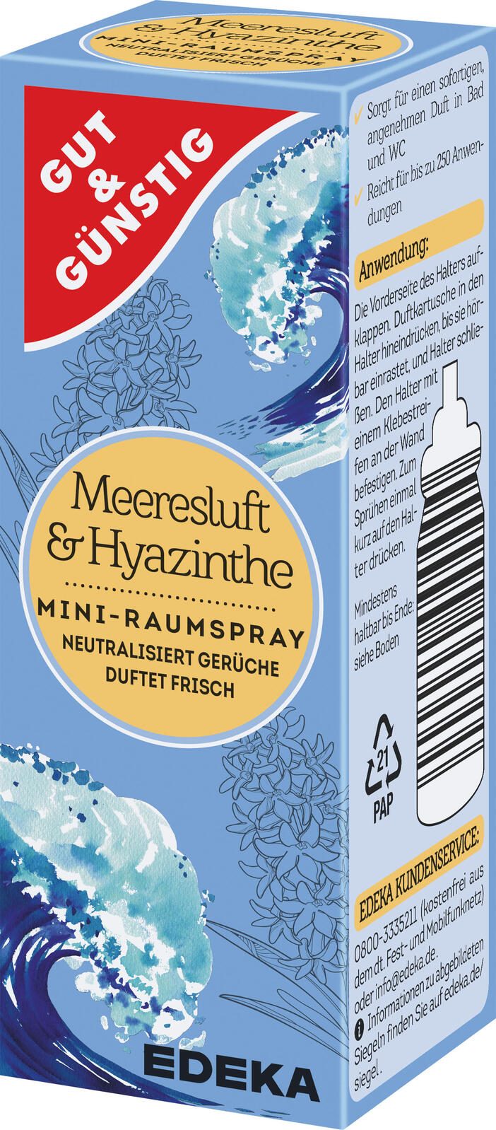 GUT&GÜNSTIG Raumduft-Nachfüller Meeresluft & Hyazinthe 25,0 ml