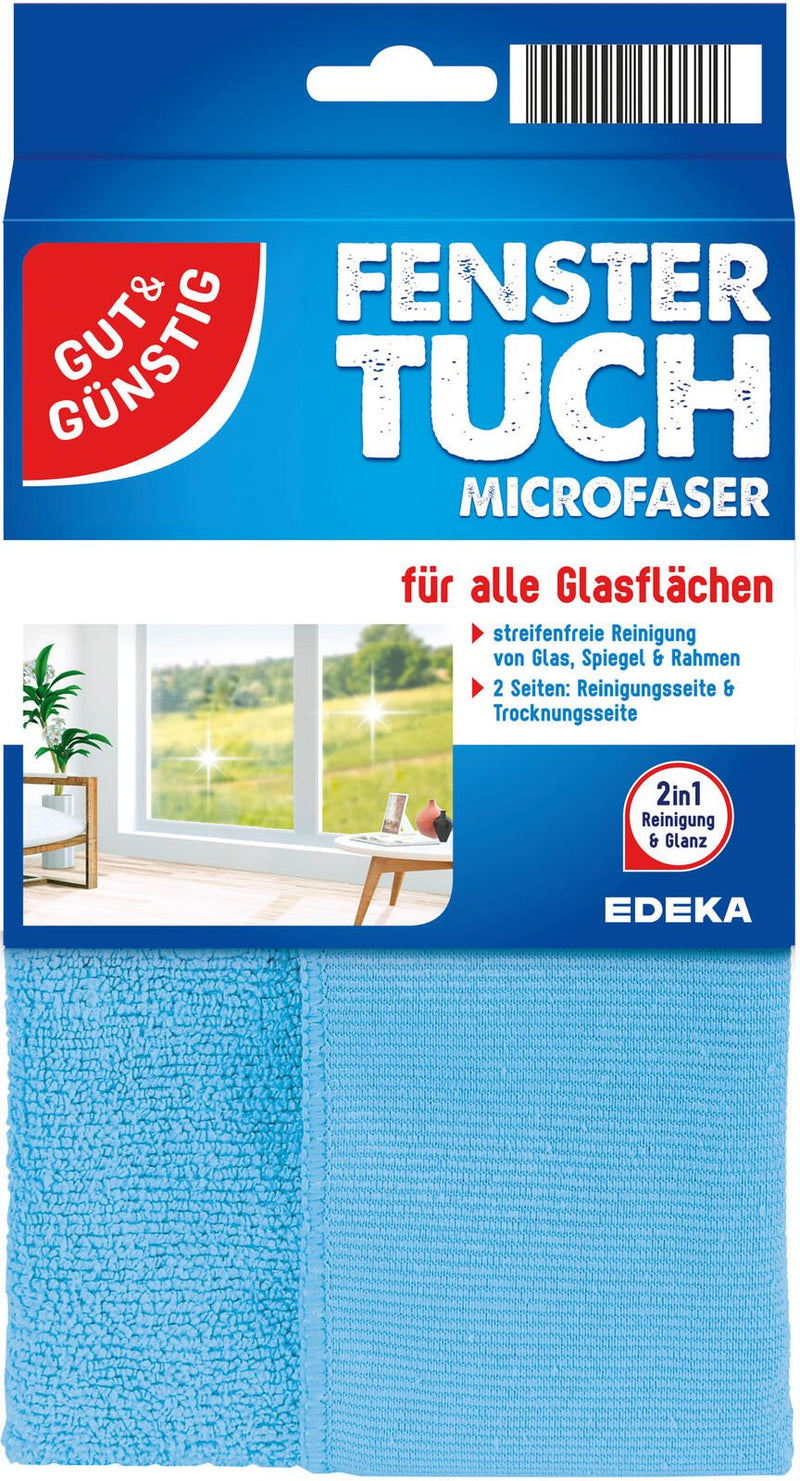 GUT&GÜNSTIG Fenstertuch Mikrofaser 60 °C waschbar