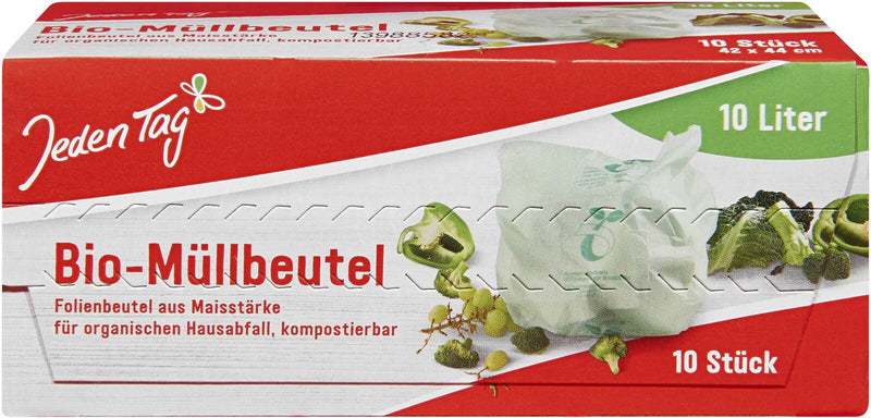 Jeden Tag Biomüllbeutel 10,0 l weiß