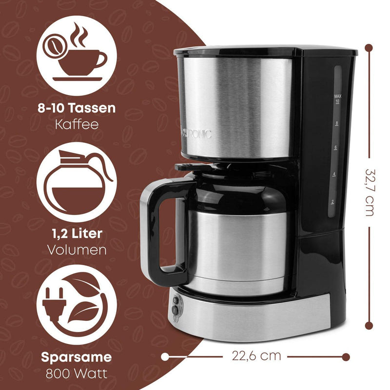 CLATRONIC KA 3805 Kaffeemaschine silber/schwarz