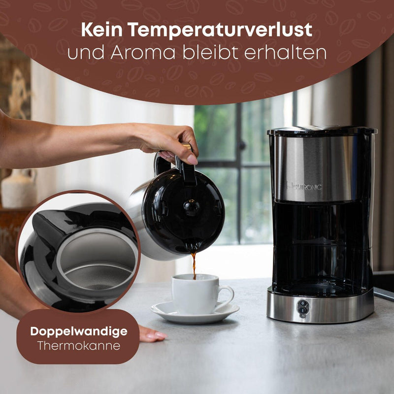 CLATRONIC KA 3805 Kaffeemaschine silber/schwarz