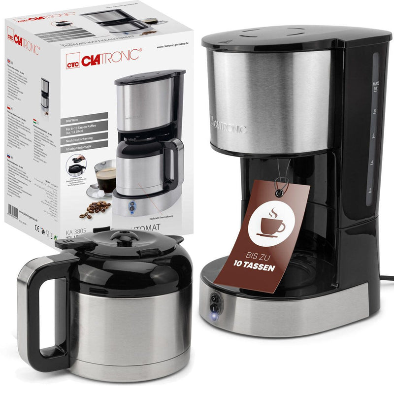CLATRONIC KA 3805 Kaffeemaschine silber/schwarz