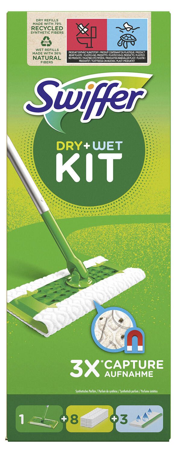 Swiffer Starter Set Bodenwischer für Staub und Schmutz