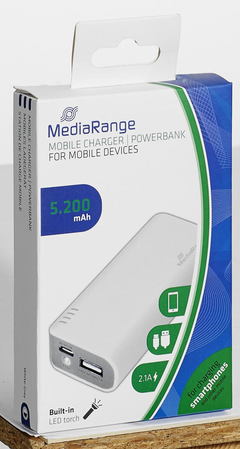 MediaRange MR751 Powerbank 5.200 mAh weiß