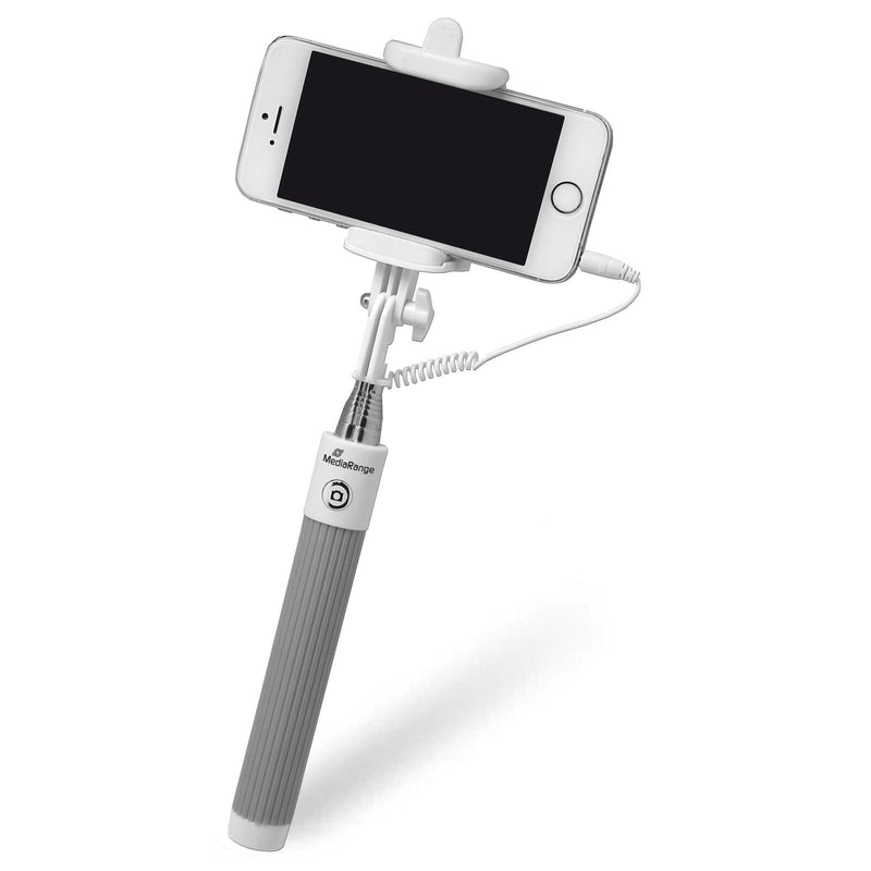 MediaRange Selfie Stick weiß/grau