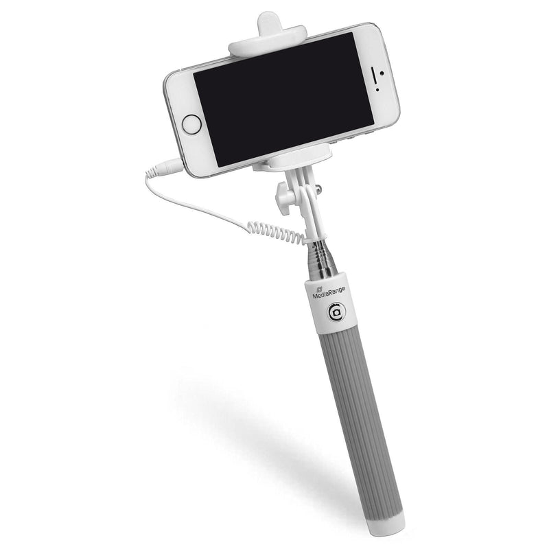 MediaRange Selfie Stick weiß/grau
