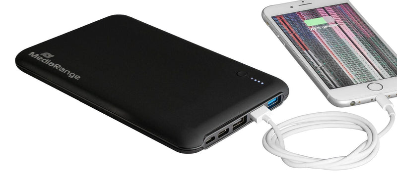 MediaRange MR754 Powerbank 25.000 mAh schwarz