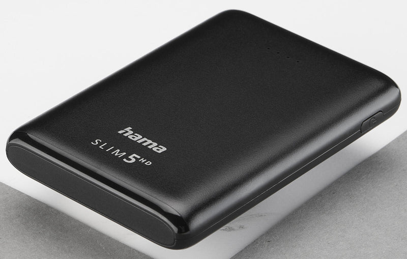 hama SLIM 5HD Powerbank 5.000 mAh schwarz