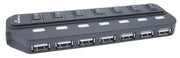 MediaRange USB-Hub 7-fach schwarz