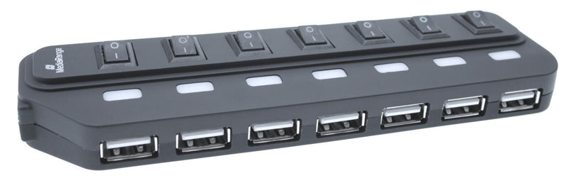 MediaRange USB-Hub 7-fach schwarz