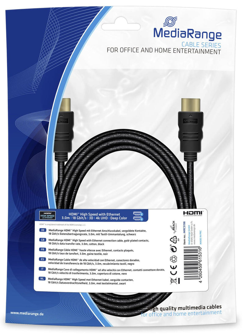 MediaRange HDMI-Kabel MRCS198 3 m