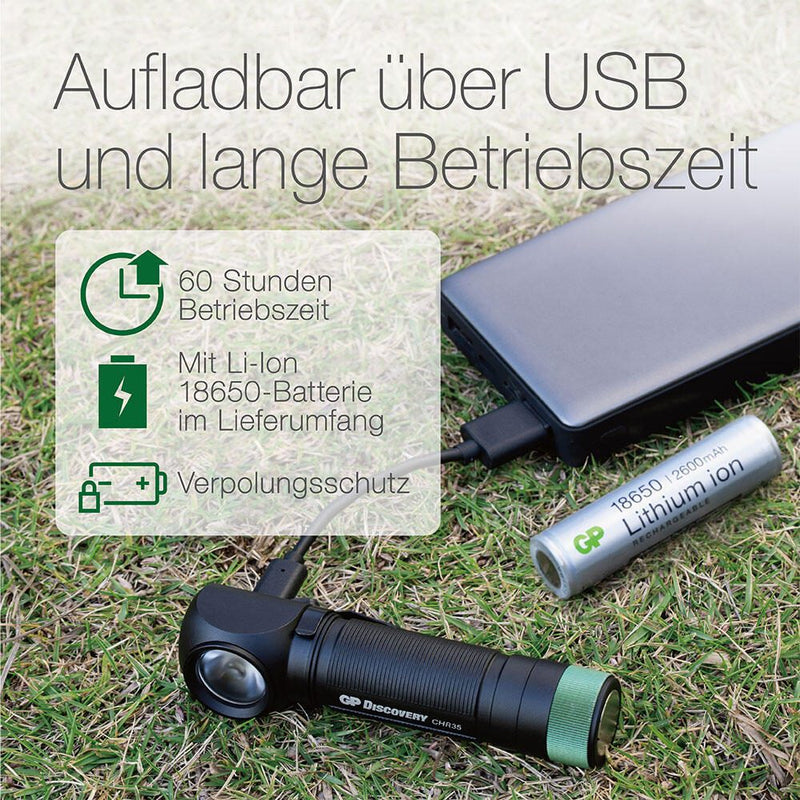 GP Stirnlampe schwarz