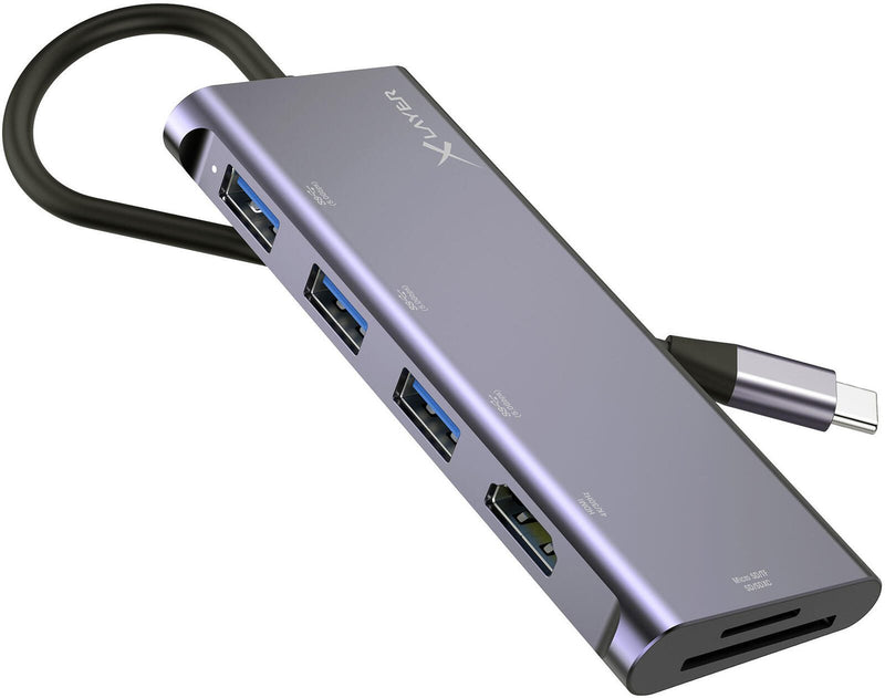 XLAYER Multiport-Adapter USB C Hub 6-in-1 6-in-1