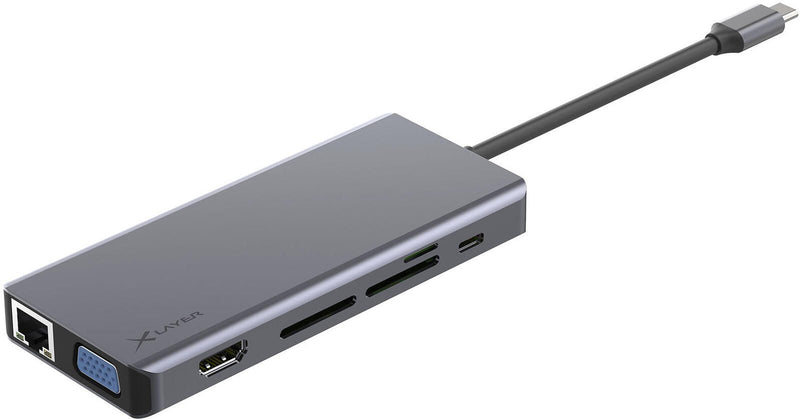 XLAYER Multiport-Adapter USB C Hub 13-in-1 13-in-1