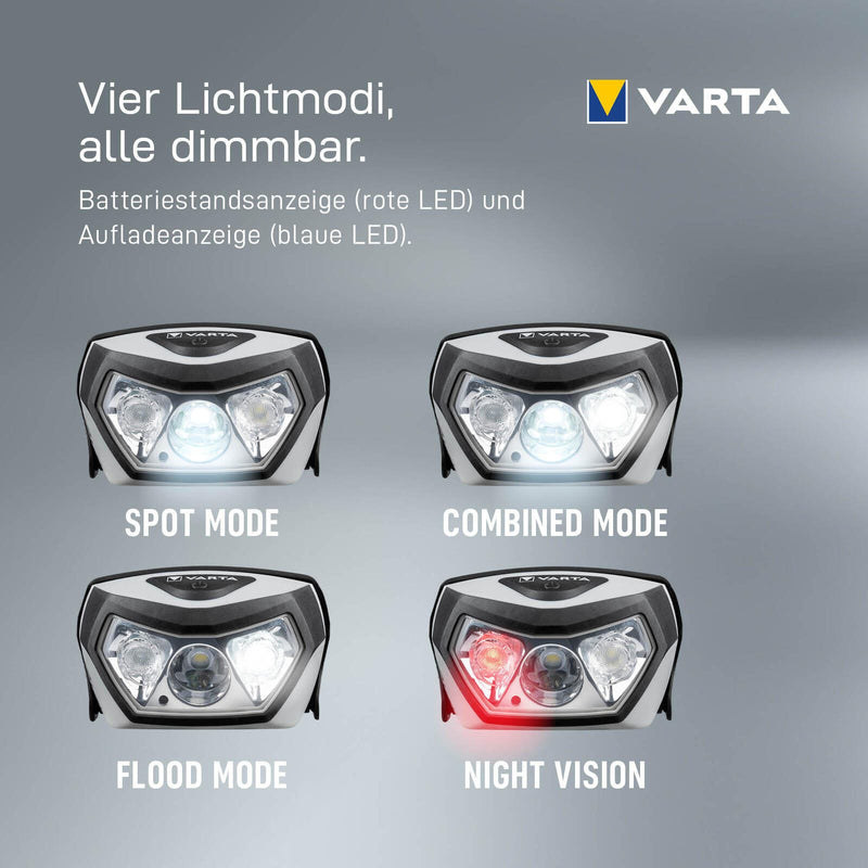 VARTA Stirnlampe schwarz