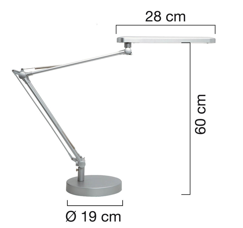 unilux MAMBO Led-Schreibtischlampe grau