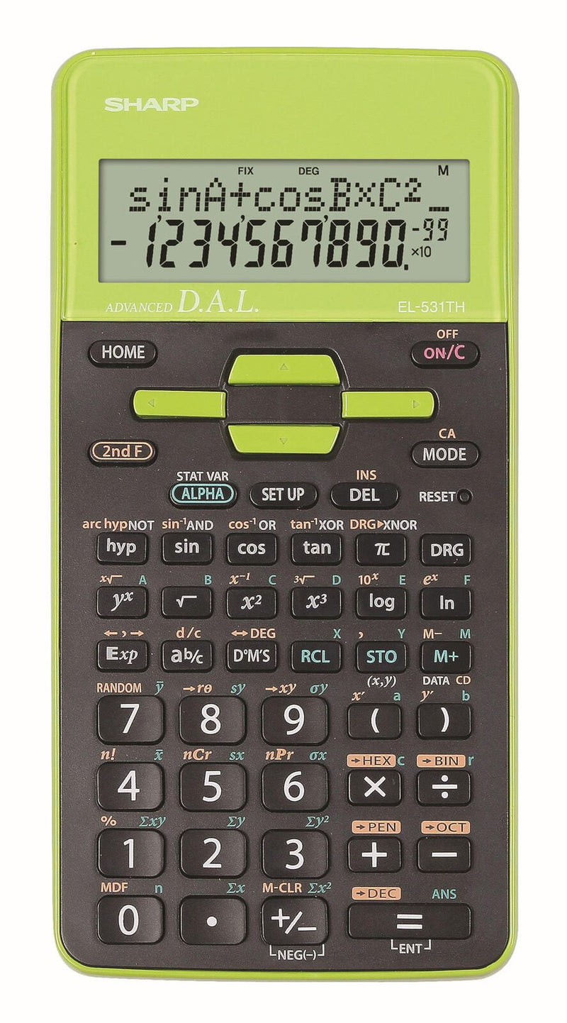 SHARP EL-531TH Schulrechner grün