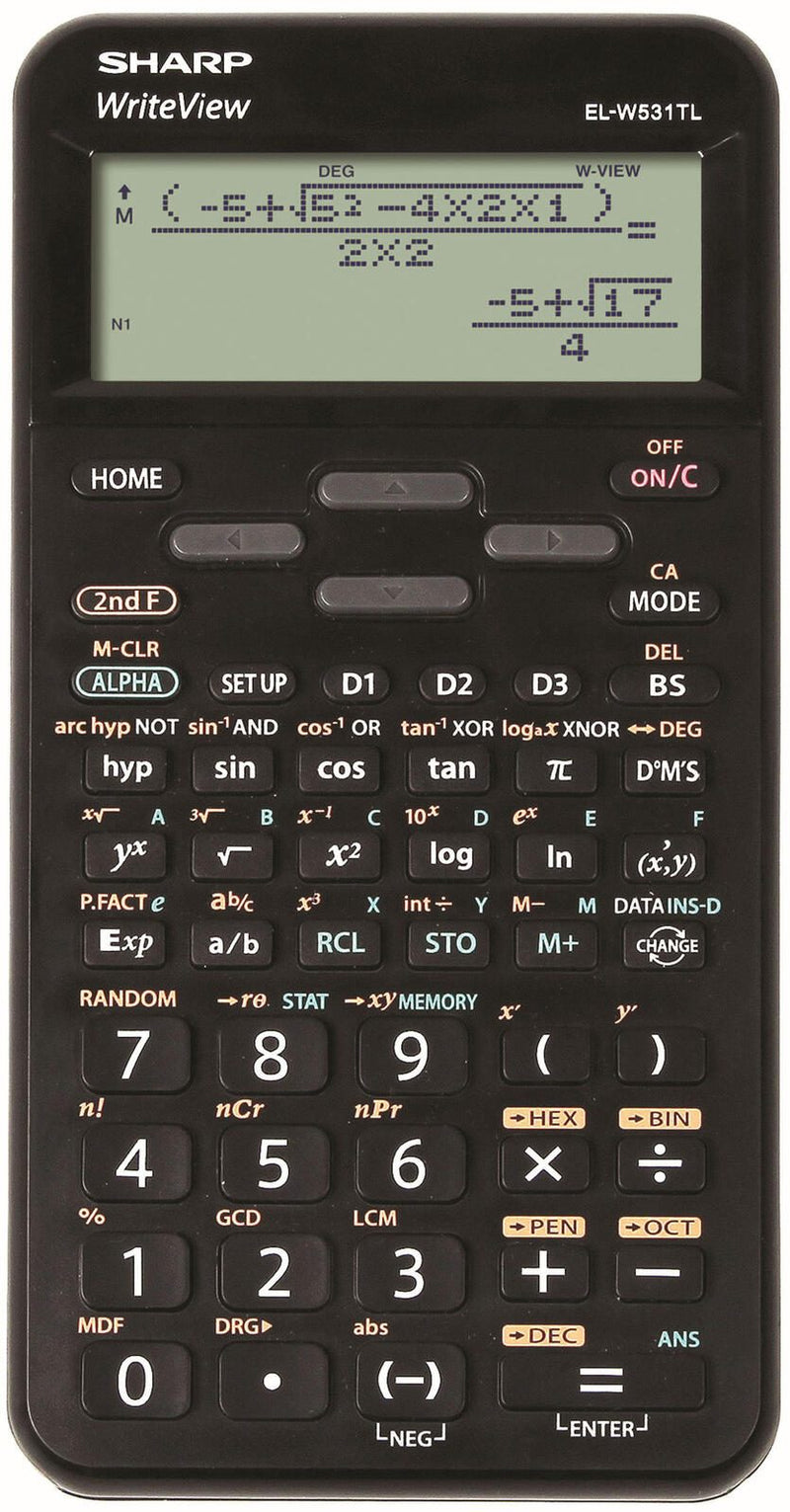 SHARP EL-W531TL Wissenschaftlicher Taschenrechner schwarz