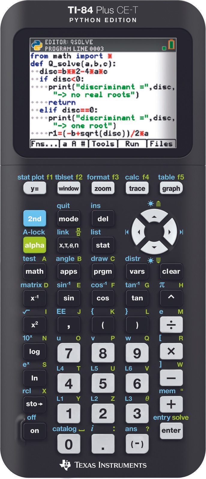 TEXAS INSTRUMENTS TI-84 Plus CE-T Python Edition Grafikrechner schwarz