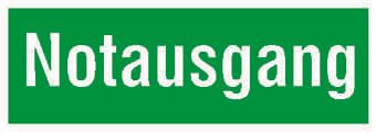 SafetyMarking® Hinweisaufkleber Notausgang 30 cm x 10.5 cm