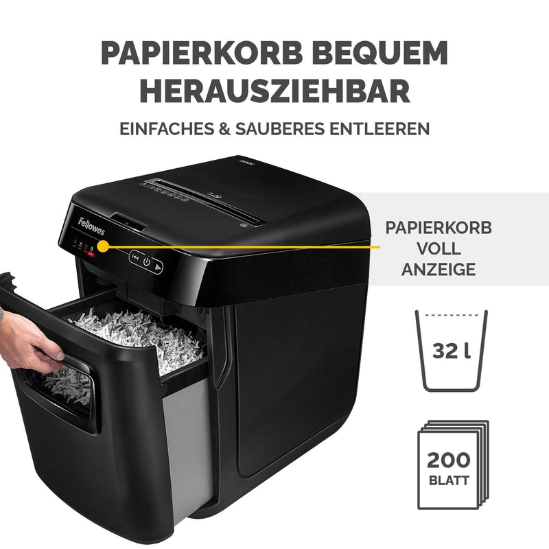 Fellowes Automax 200c Aktenvernichter mit Partikelschnitt