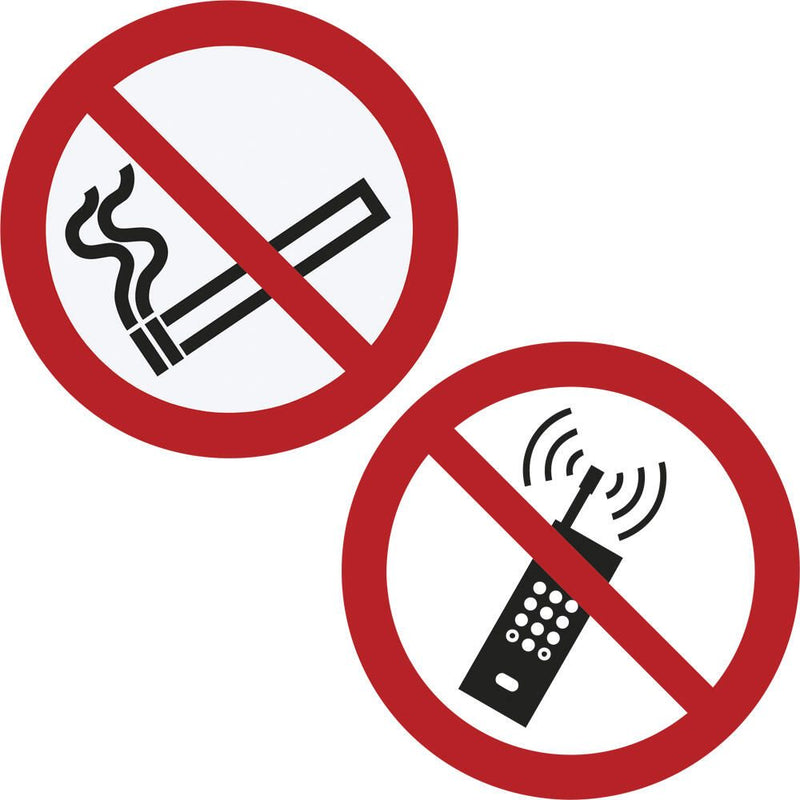 Verbotsaufkleber Handy benutzen verboten 10 cm