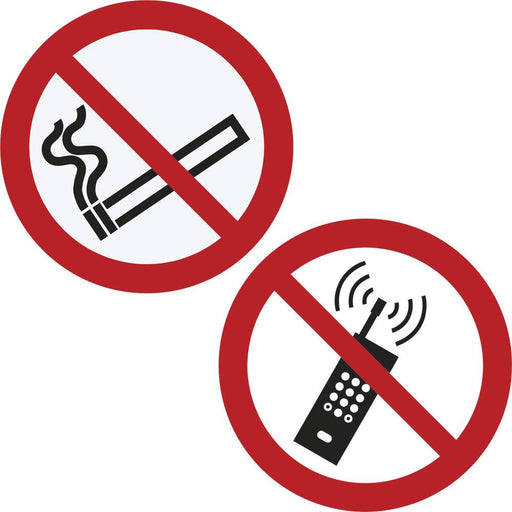 Verbotsaufkleber Handy benutzen verboten 10 cm