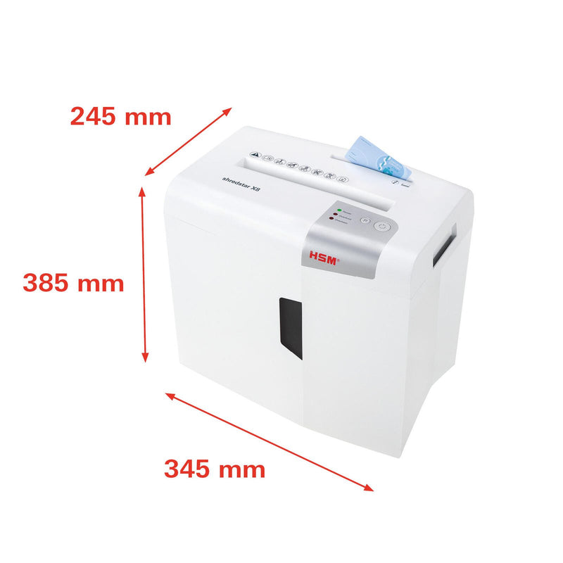 HSM Aktenvernichter shredstar X8 - Sicherheitsstufe 4 - Partikelschnitt - 4,5 x 30 mm - 8 Blatt