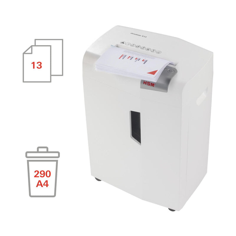 HSM Aktenvernichter shredstar X13 - Sicherheitsstufe 4 - Partikelschnitt - 4 x 37 mm - 13 Blatt