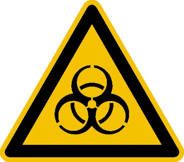 SafetyMarking® Warnaufkleber Warnung vor Biogefährdung 10 cm x 10 cm
