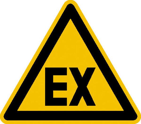 SafetyMarking® Warnaufkleber Warnung vor explosionsfähiger Atmosphäre 10 cm x 10 cm