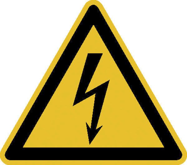 SafetyMarking® Warnaufkleber Warnung vor elektrischer Spannung 5 cm x 5 cm