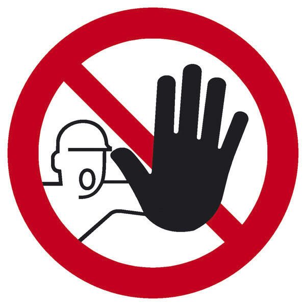 SafetyMarking® Verbotsaufkleber Zutritt für Unbefugte verboten 10 cm