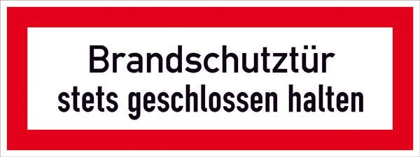 SafetyMarking® Brandschutzaufkleber Brandschutztür stets geschlossen halten 29.7 cm x 10.5 cm