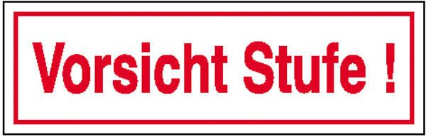 SafetyMarking® Hinweisaufkleber Vorsicht Stufe! 25 cm x 7 cm