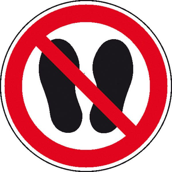 SafetyMarking® Verbotsaufkleber Betreten der Fläche verboten 10 cm