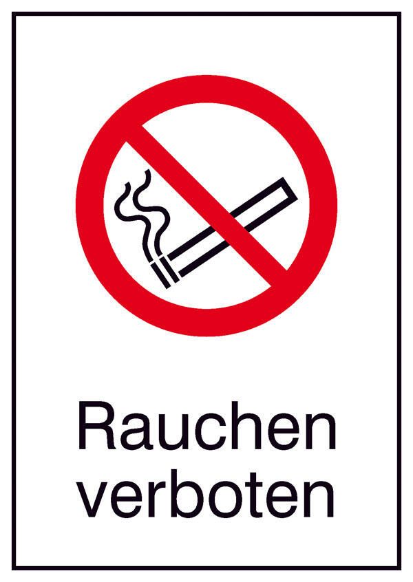 SafetyMarking® Verbotsaufkleber Rauchen verboten 13.1 cm x 18.5 cm