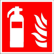 SafetyMarking® Brandschutzaufkleber Feuerlöscher 15 cm x 15 cm