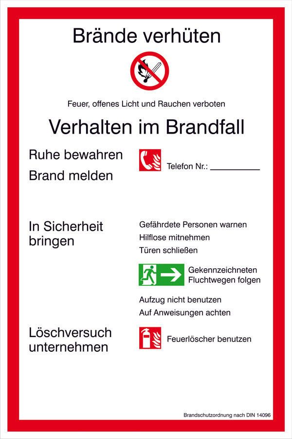 SafetyMarking® Brandschutzschild Brandschutzordnung Teil A 20 cm x 30 cm