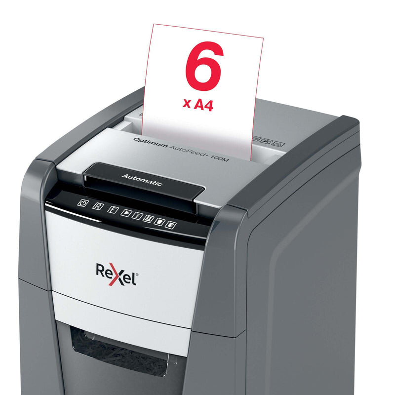 Rexel Optimum AutoFeed 100M Aktenvernichter mit Partikelschnitt