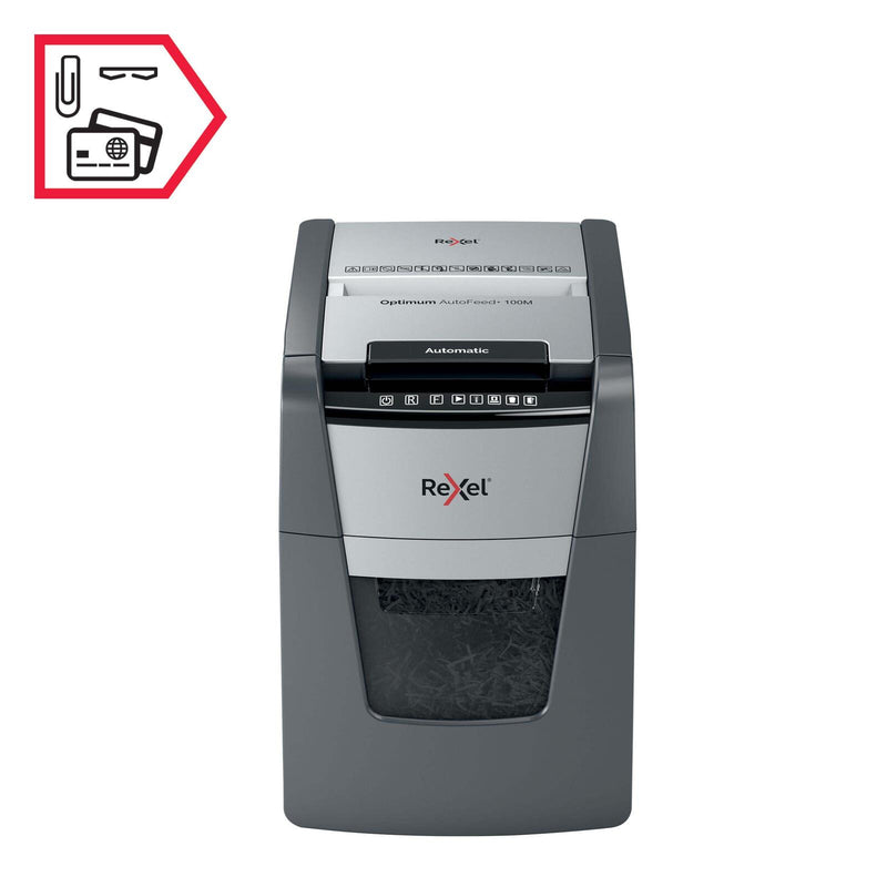 Rexel Optimum AutoFeed 100M Aktenvernichter mit Partikelschnitt
