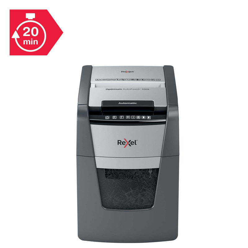 Rexel Optimum AutoFeed 100X Aktenvernichter mit Partikelschnitt