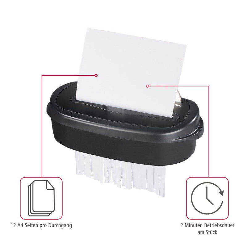 Hama Home X12CD Aktenvernichter mit Partikelschnitt