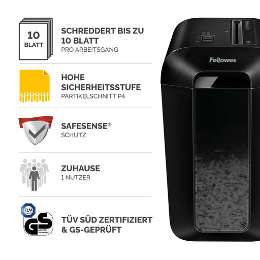 Fellowes Powershred LX65 Aktenvernichter mit Partikelschnitt
