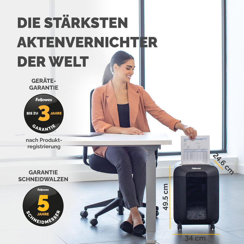 Fellowes Powershred LX85 Aktenvernichter mit Partikelschnitt