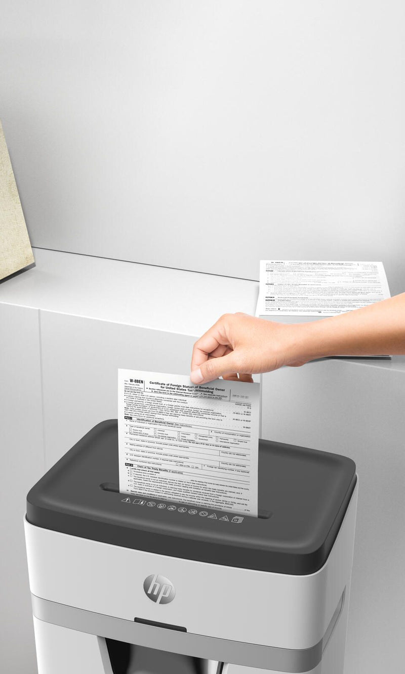 HP OneShred 12MC Aktenvernichter mit Partikelschnitt
